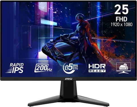 MSI MAG 255F E20 25" Full HD 200Hz Adaptive Sync IPS Gaming Monitor