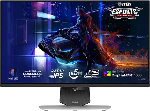 MSI 27" MPG 274URDFW E16M 4K 160Hz / FHD 320Hz Dual Mode Mini LED Adaptive Sync Monitor