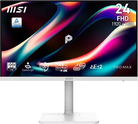 MSI PRO MAX 241PHW E14 24" Full HD 144Hz IPS Adaptive Sync Monitor