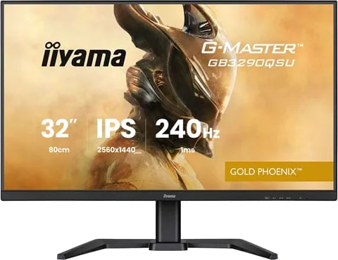 iiyama G-Master GOLD PHEONIX 32” QHD 240Hz FreeSync Premium IPS Gaming Monitor Speakers, USB-C