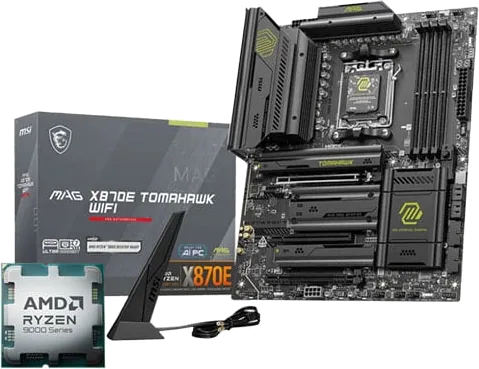 MSI MAG X870E TOMAHAWK WIFI + AMD Ryzen 7 9800X3D Bundle