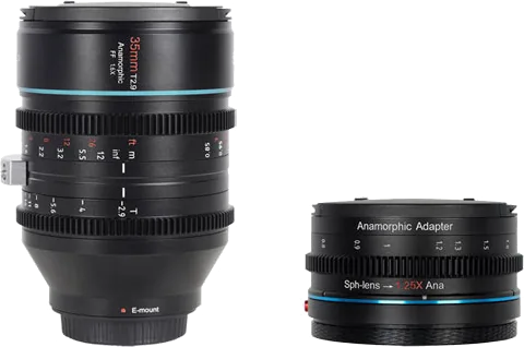 Sirui Venus T2.9 1.6x Full-Frame Anamorphic Lens With 1.25x Adapter (E Mount)