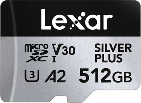 Lexar Professional microSDXC Silver Plus UHS-1 V30 Memory Card 205MB/s Read 150MB/s Write