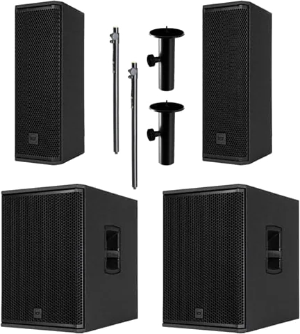 RCF NXL 14-A & Sub15AX with Stands and Spacers Pair